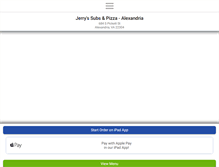 Tablet Screenshot of jerryssubspizzaalexandria.com